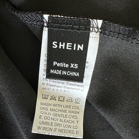 SHEIN Black Ruffle Dress Petite XS - Picture 4 of 5